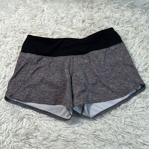 Lululemon Run Times Short II *4" Heather Lux Multi Black / Black
